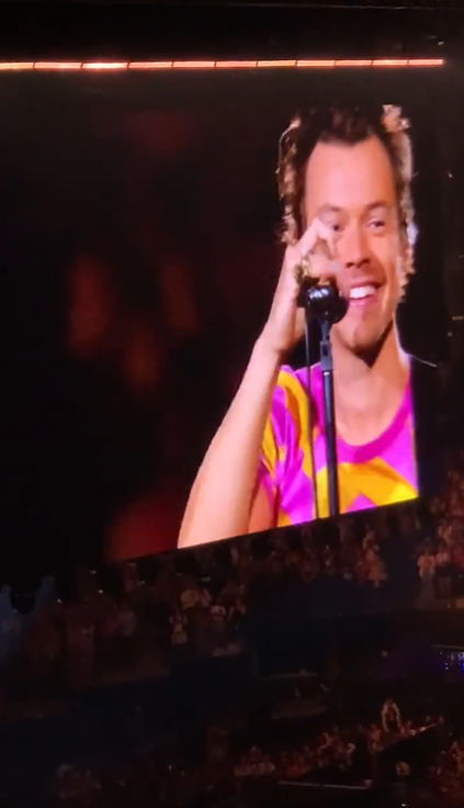 Harry Styles jokes he 'popped to Venice to spit on Chris Pine' at New York concert.
