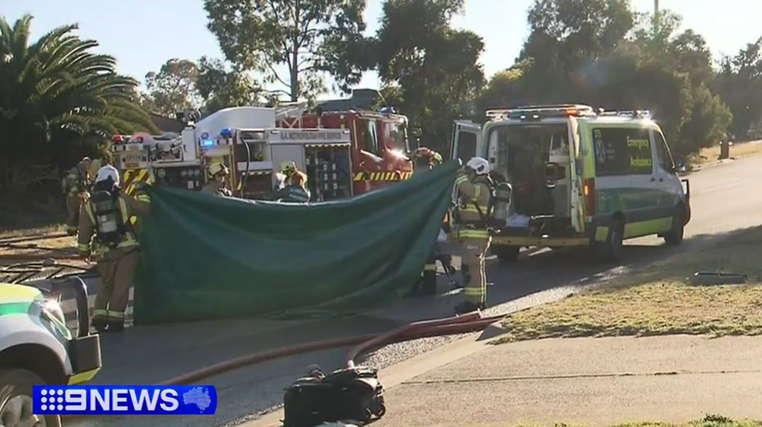 A 61-year-old man has died and a 46-year-old woman was rushed to hospital after a house fire broke out in Adelaide's south this morning.