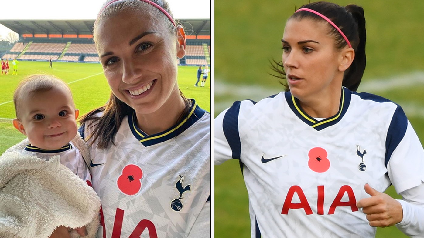 Alex Morgan with her daughter Charlie