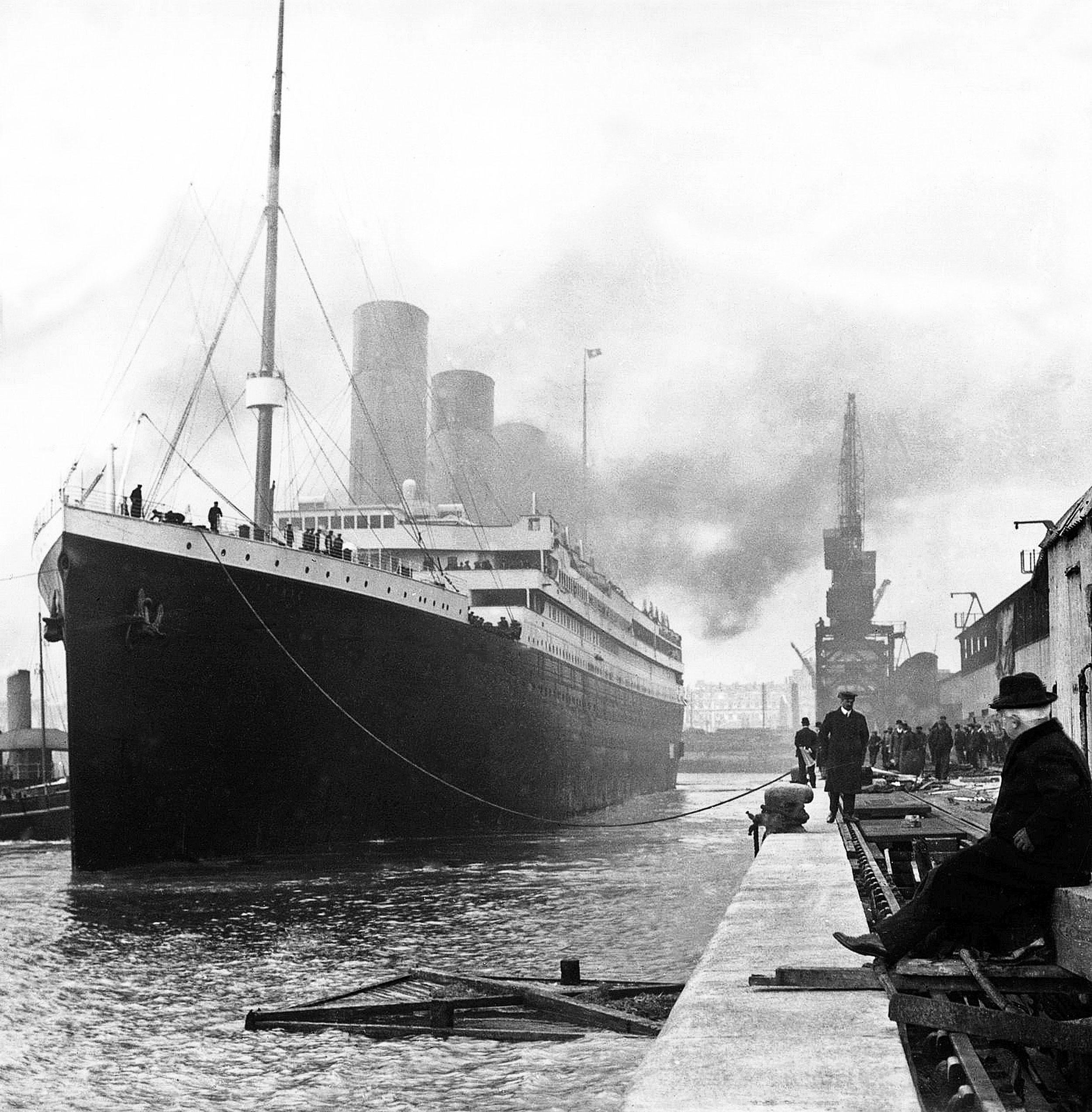 The Titanic is seen here in April 1912. Divers have uncovered a surprising discovery near the wreck of the Titanic.