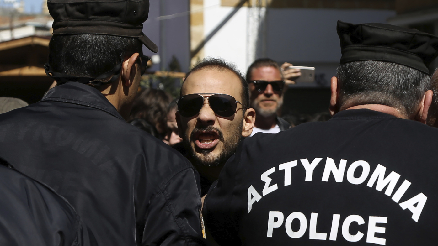 Cyprus protester