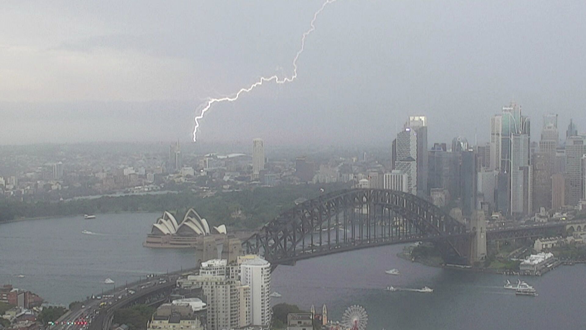 A snap storm caused delays at Sydney Airport this afternoon.