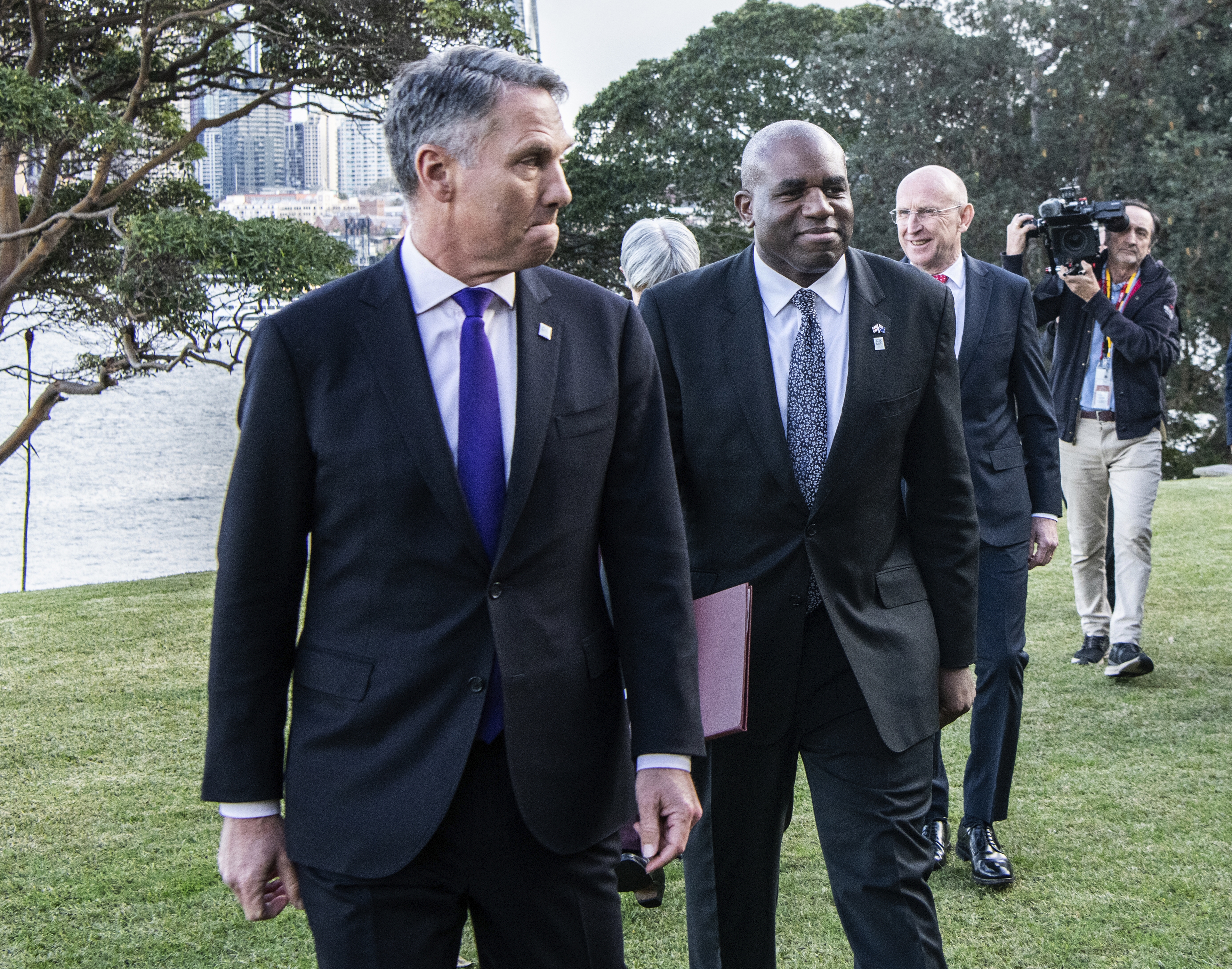ADMIRALTY HOUSE, KIRRIBILLI, SYDNEY, NSW. Defence Minister Richard Marles and Minister Wong alongside their United Kingdom counterparts including UK Foreign Secretary David Lammy and Secretary of State for Defence of UK John Healey  25th July 2025 Photo: Steven Siewert