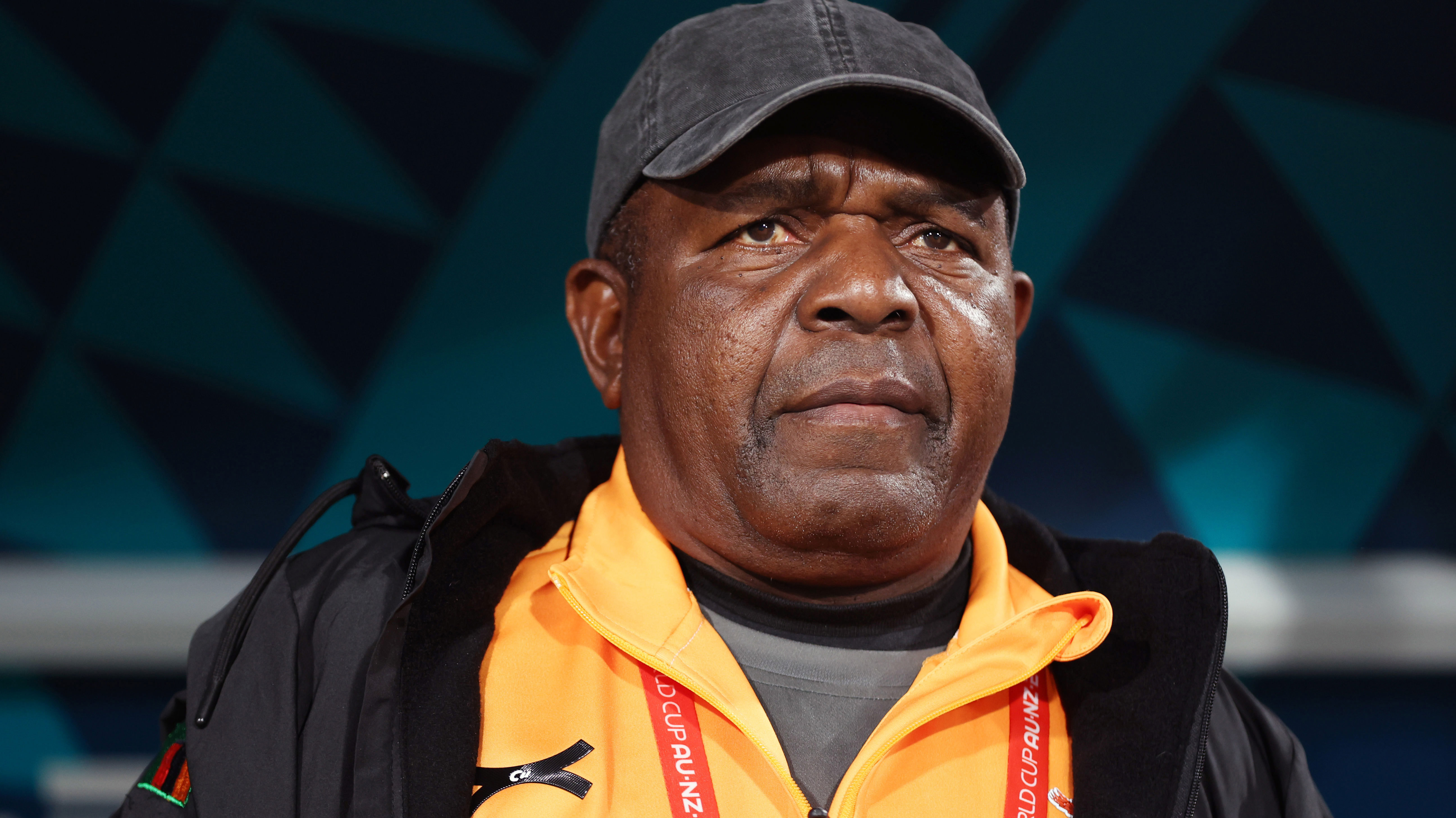 Zambia coach Bruce Mwape looks on prior to his team's FIFA Women's World Cup match against Costa Rica. 