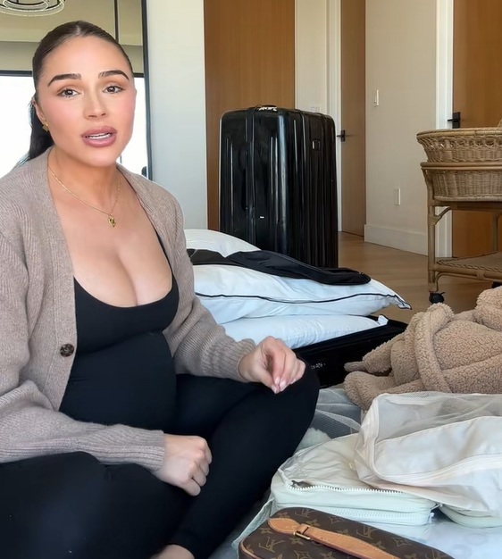 Olivia Culpo former miss universe roasted for contents of her hospital bag ahead of the birth of daughter colette 
