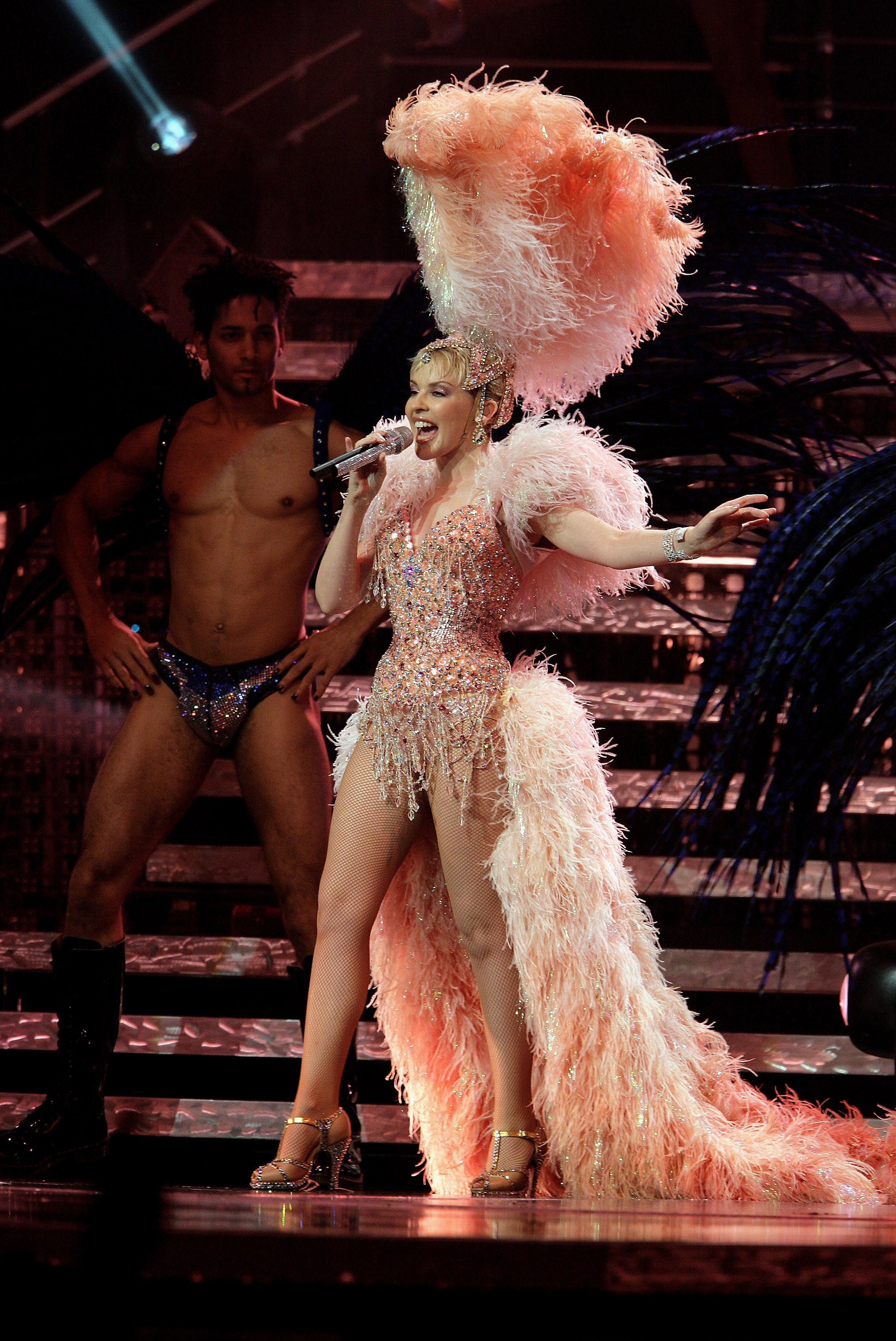 Kylie Minogue performs on stage for the opening night of her Showgirl Homecoming Tour at the Sydney Entertainment Centre on November 11, 2006 in Sydney, Australia. 