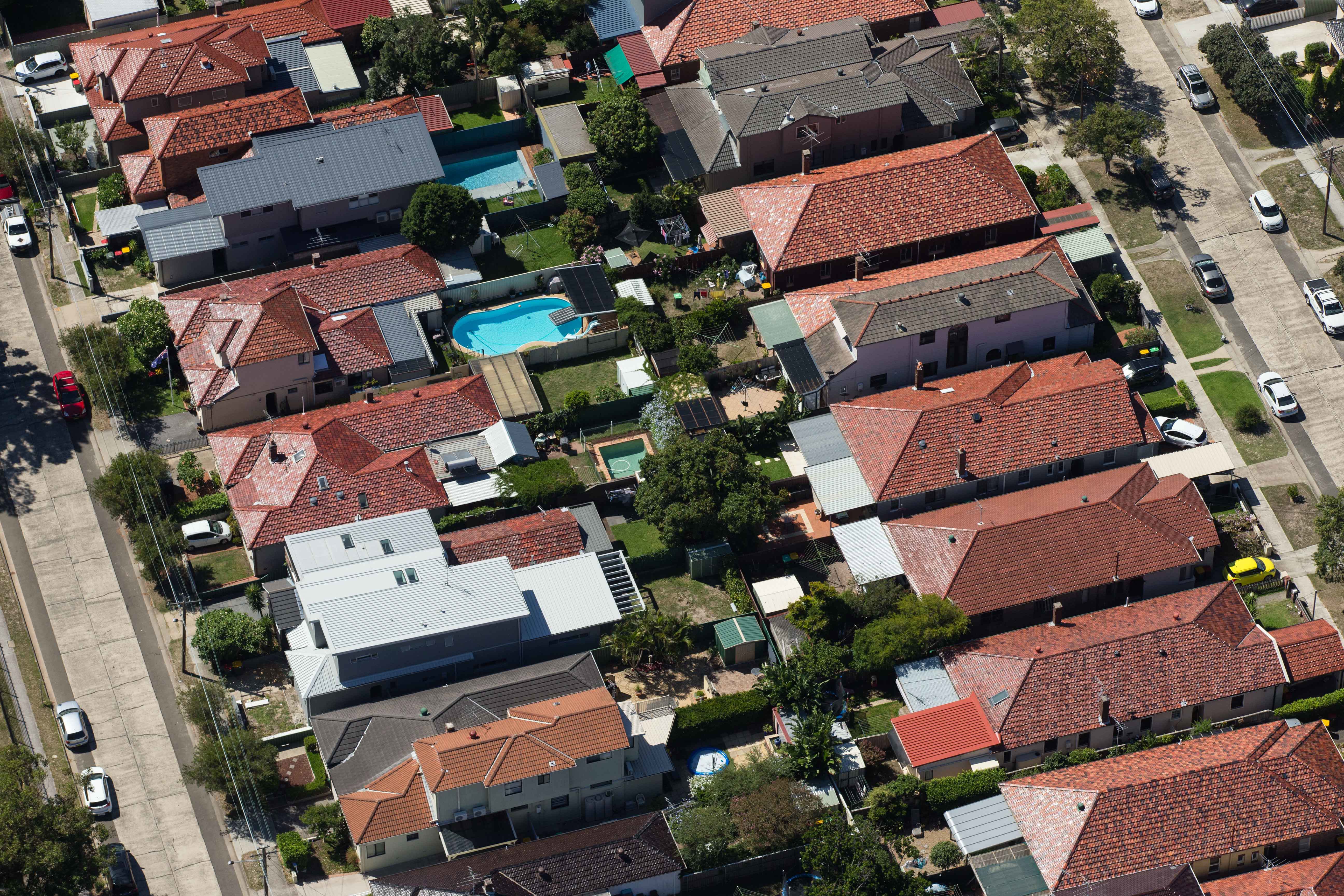 Aerial, real estate, domain, sydney house prices, housing, housing market Photo: Henry Zwartz