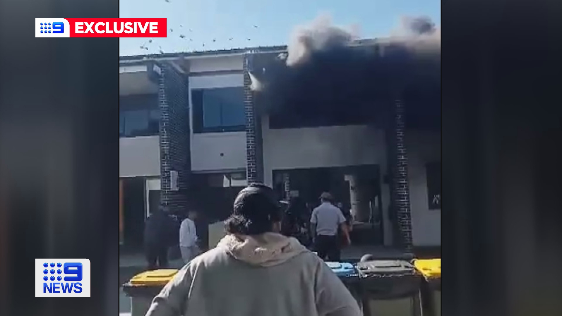 Detainees have jumped from a two-storey building by kicking open glass windows and landing on a mattress after a fire broke out at an immigration detention centre in Sydney's west.