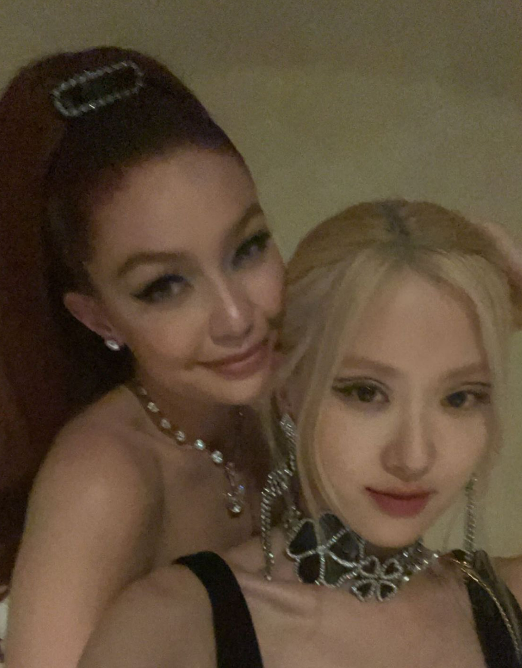 Rosé and Gigi Hadid