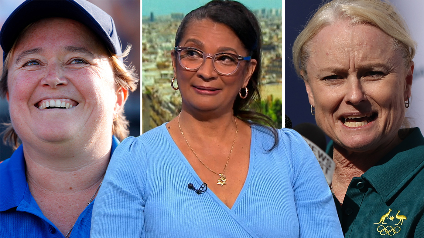 Former Hockeyroos teammates Alyson Annan, Nova Peris and Katrina Powell.