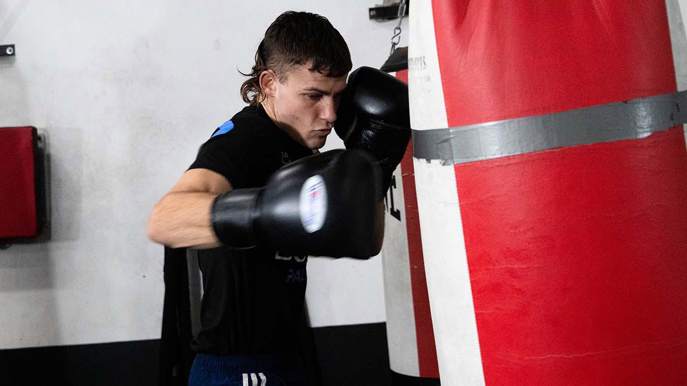 Harry Garside training at Bondi Boxing Club in Sydney.