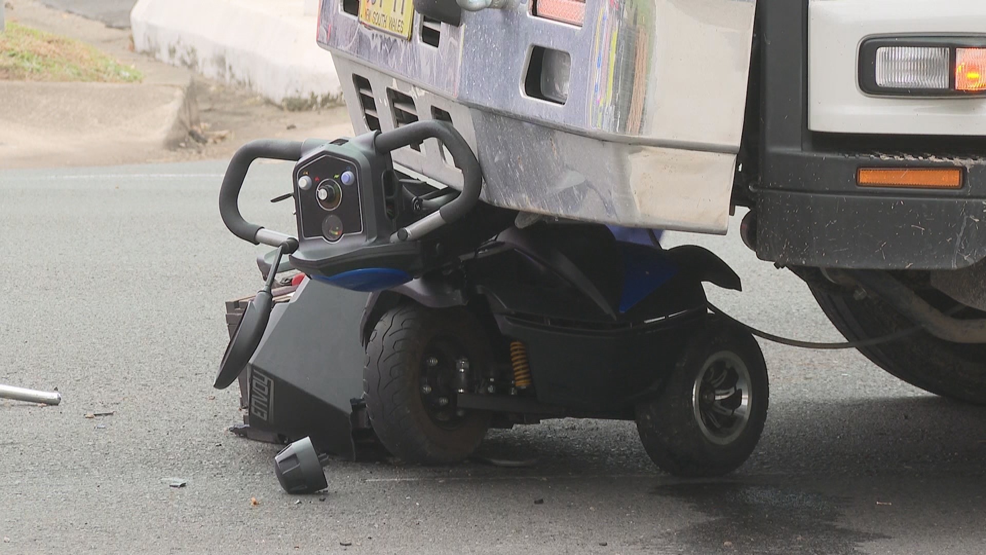 An elderly woman has been hit by a truck in Sydney﻿'s west trying to cross the road this morning. 