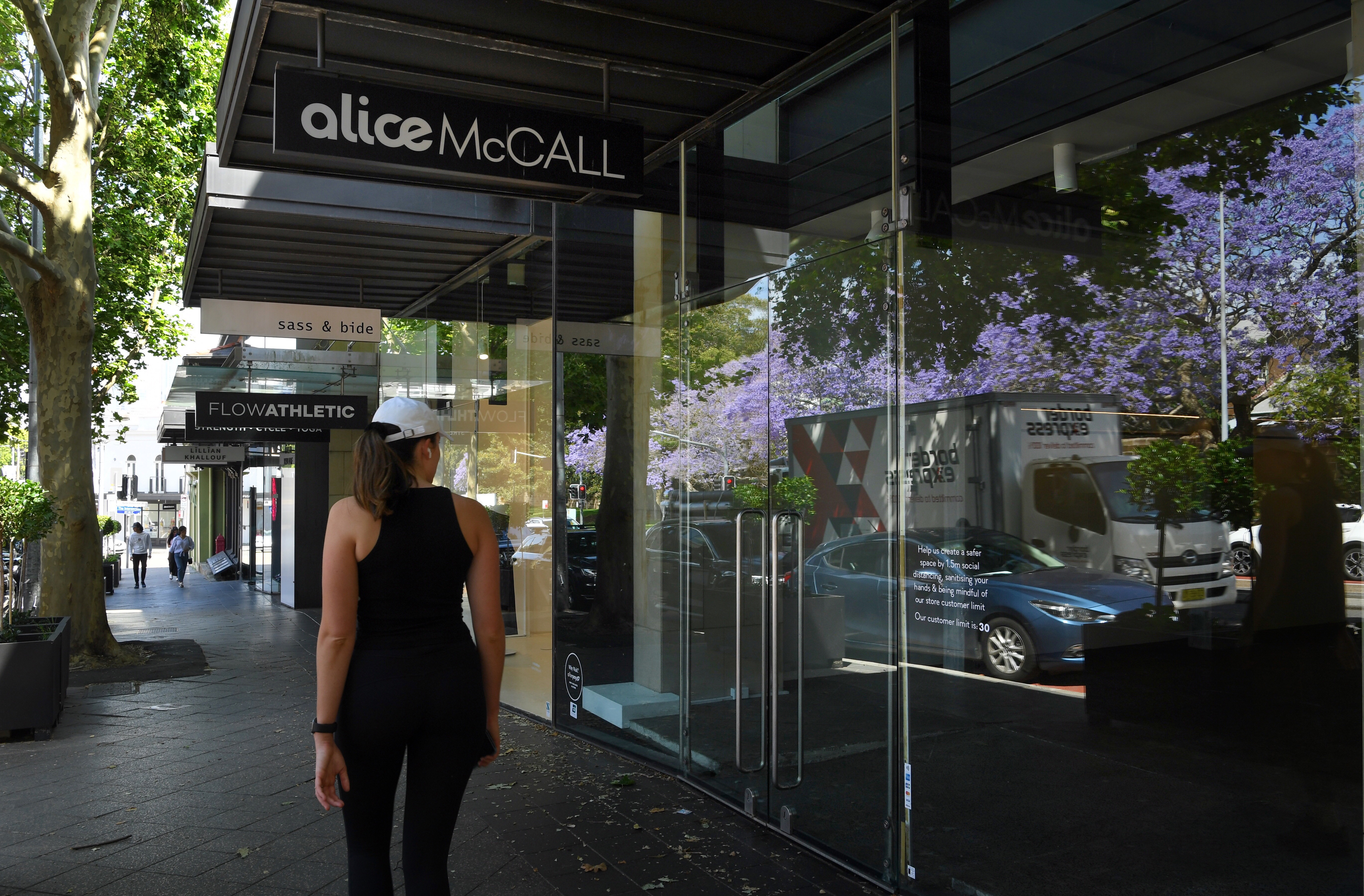 A woman walks past 138 Oxford Street in Paddington where Alice McCall store once was. Paddington, NSW. 12th November, 2020. Photo: Kate Geraghty