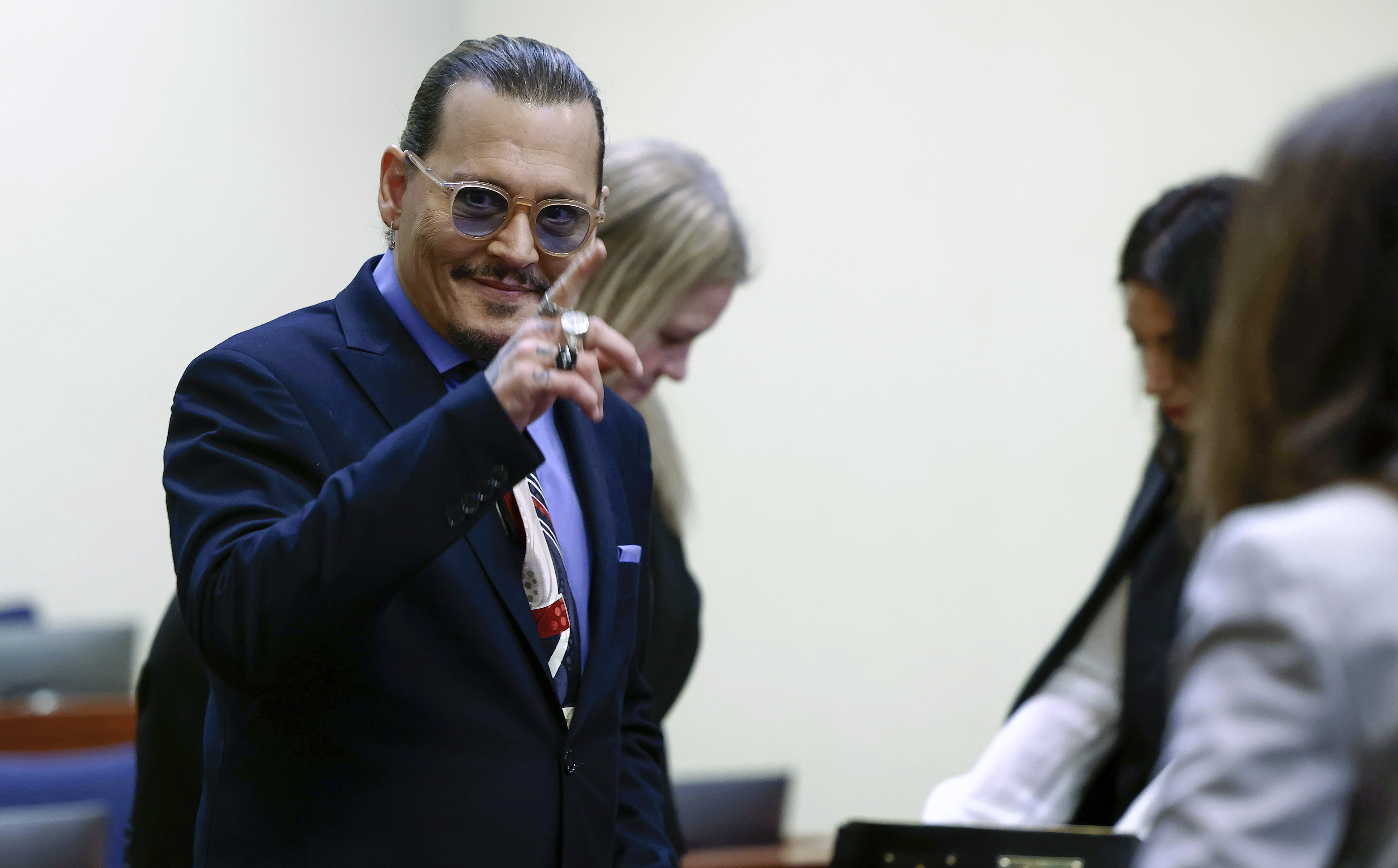 US actor Johnny Depp arrives before the start of the day during the 50 million US dollar Depp vs Heard defamation trial at the Fairfax County Circuit Court in Fairfax, Virginia, USA, 05 May 2022 