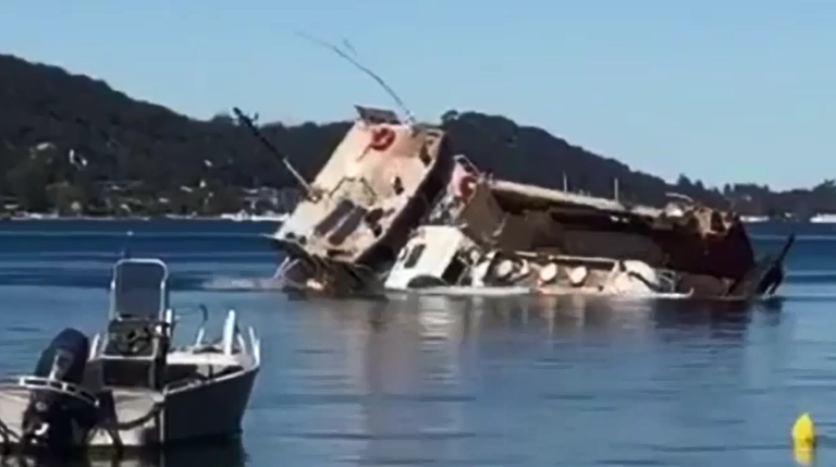 Sydney News Chemical Clean Up Continues After Barge