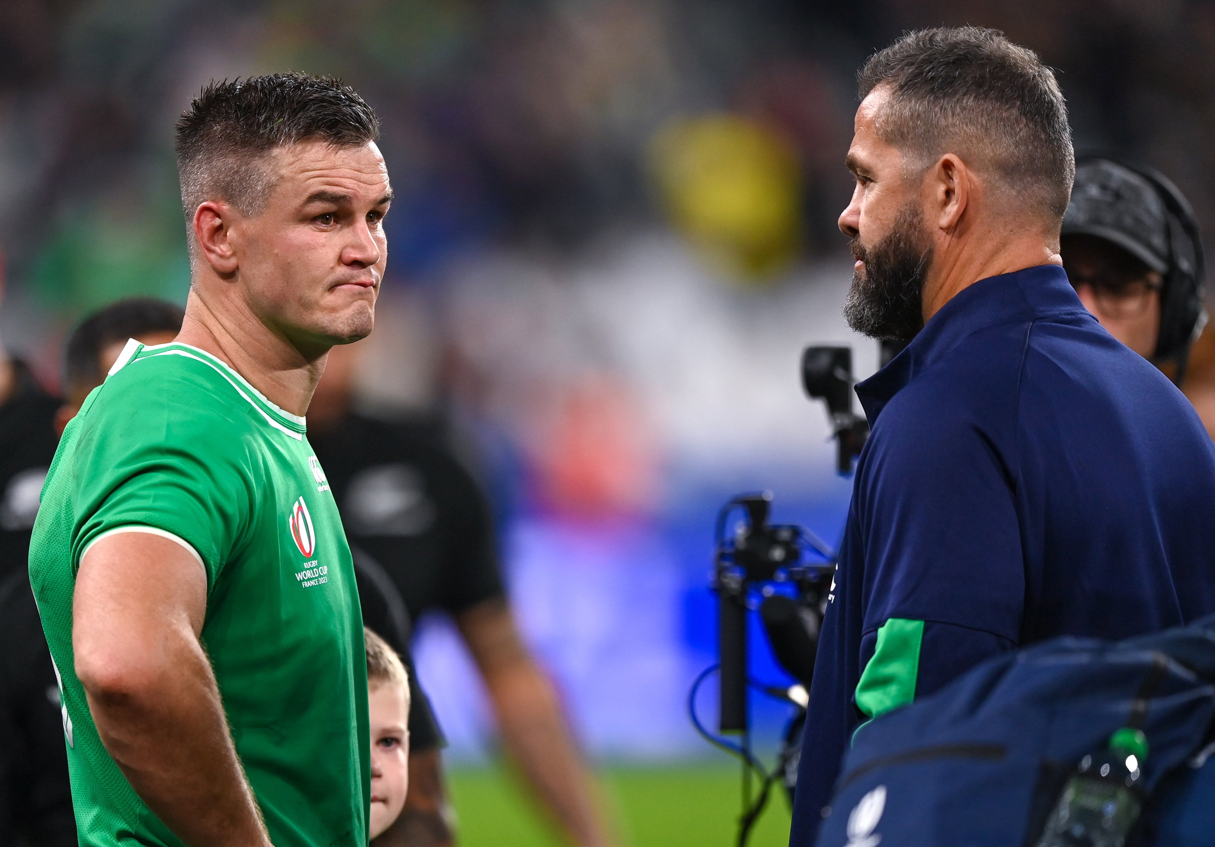 Ireland captain Jonathan Sexton and coach Andy Farrell.