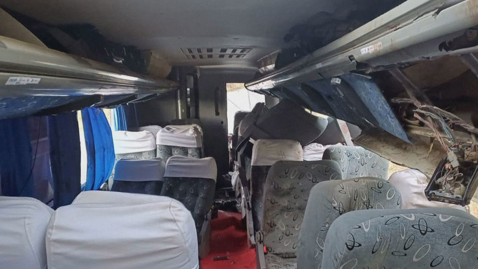 A passenger bus in northeastern Brazil crashed into a sand embankment and flipped on its side, killing 15 people, local authorities said on Saturday.