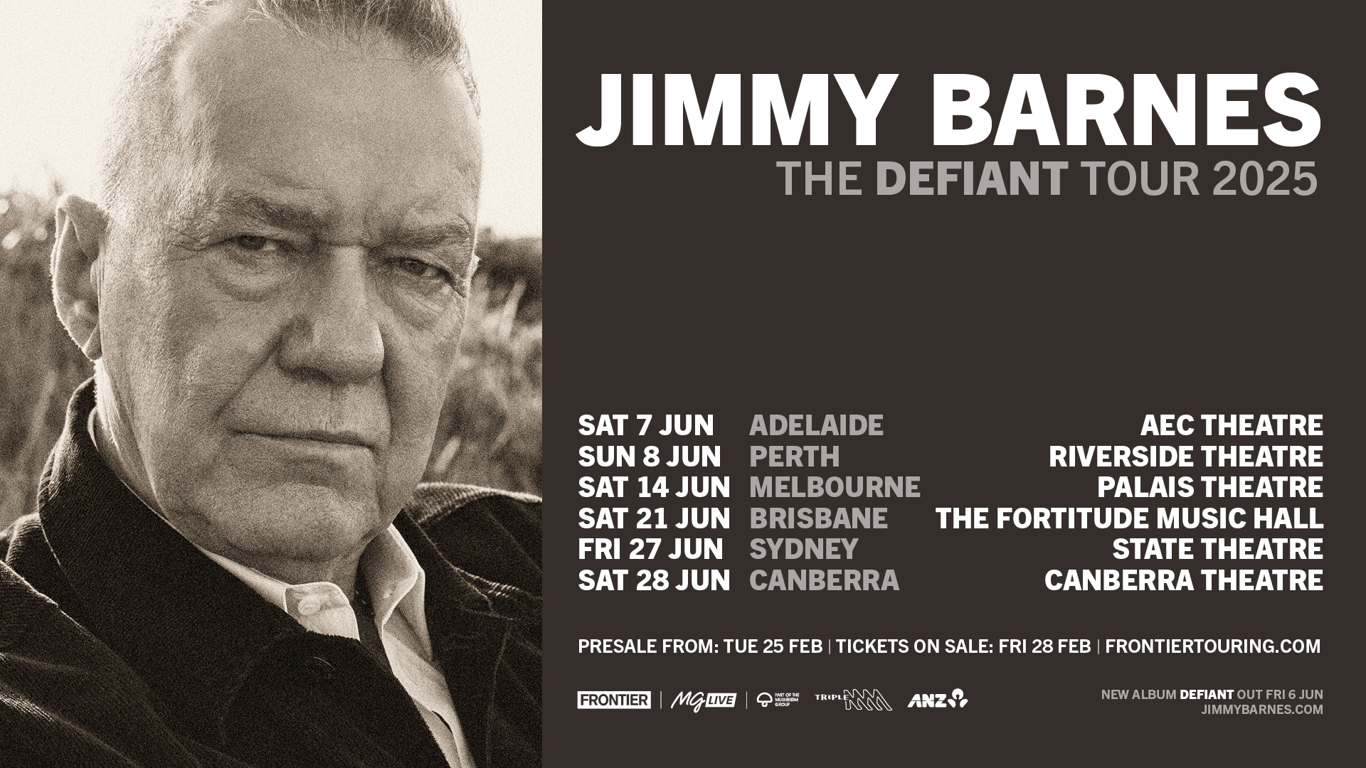 Jimmy Barnes Defiant album and tour press shot