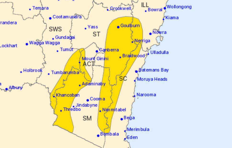 New South Wales has been hit with strong and damaging winds as a spring cold front moves over Australia's east coast