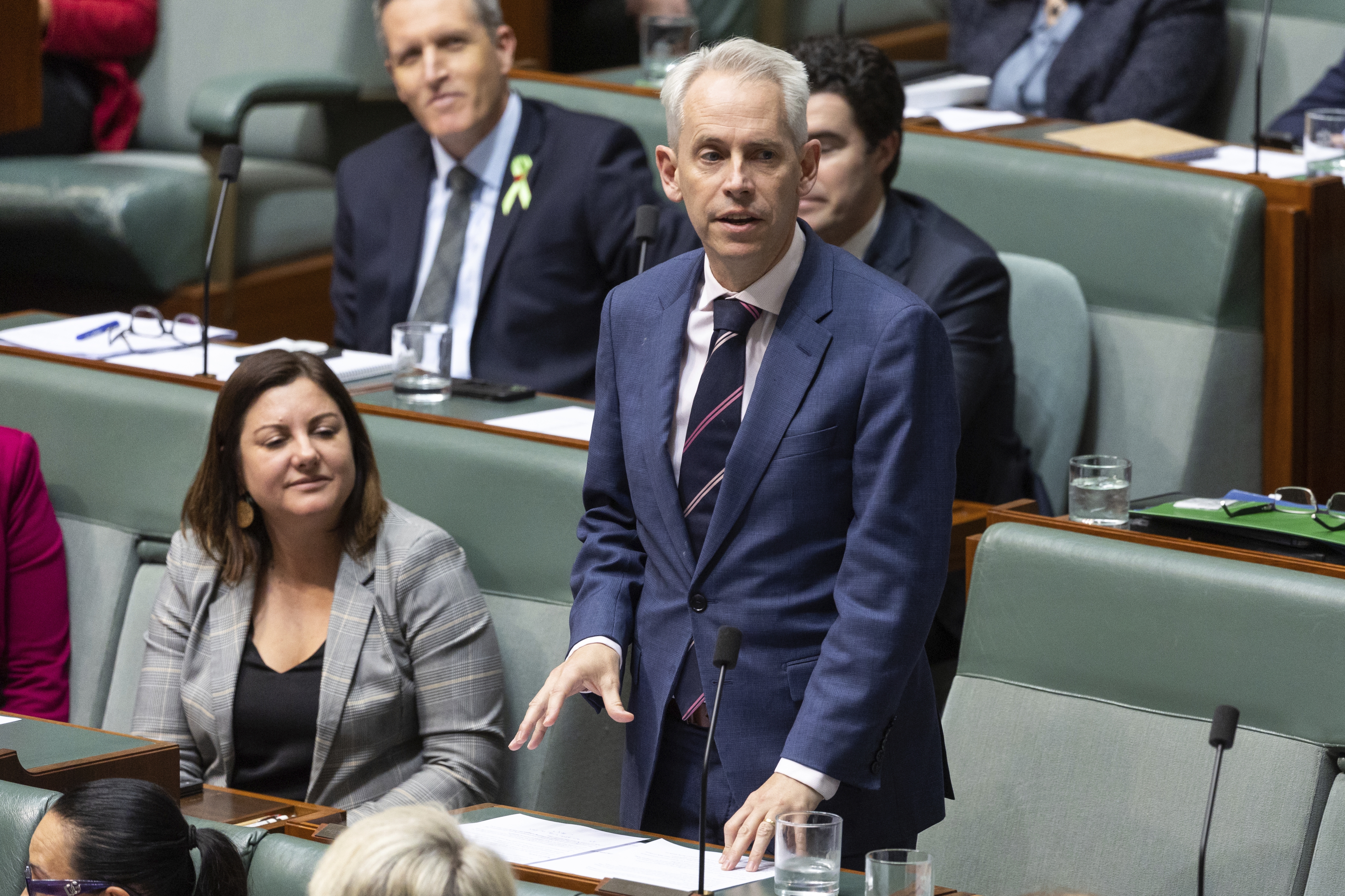 Minister for Immigration, Citizenship and Multicultural Affairs Andrew Giles during Question Time at Parliament.