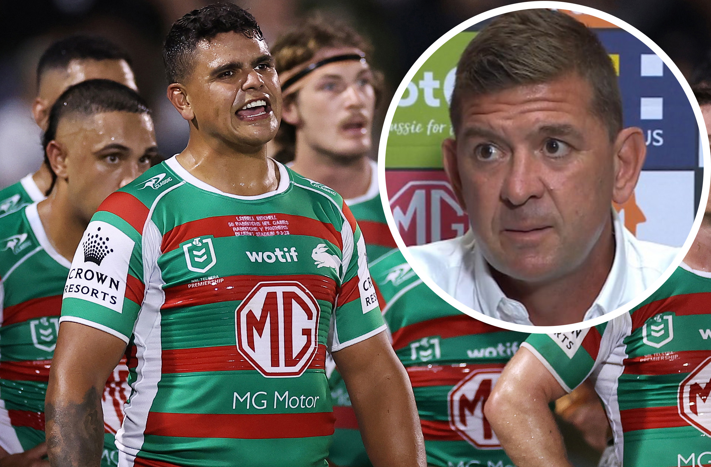 South Sydney coach Jason Demetriou spoke out against racial abuse aimed at Latrell Mitchell.