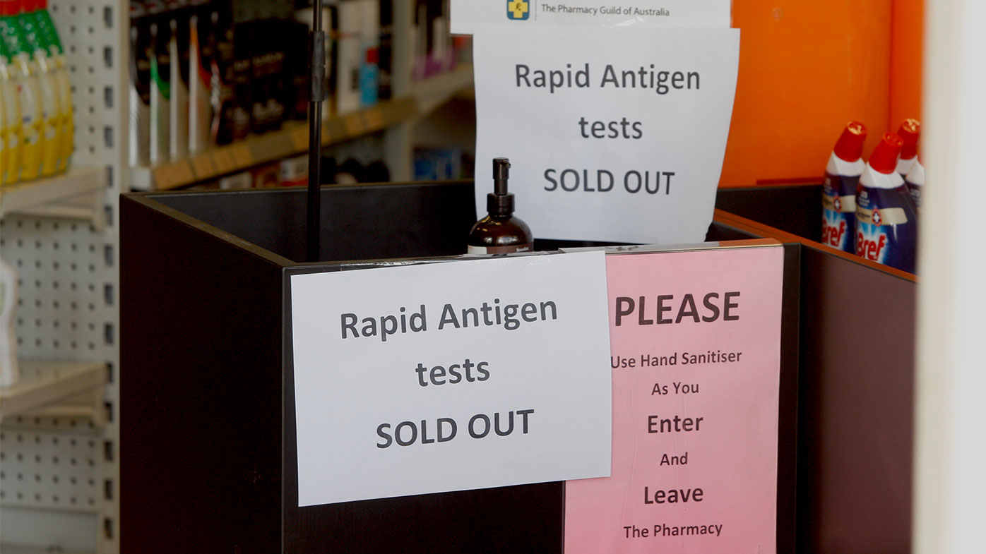 While authorities are directing people to get rapid antigen tests, in most places they are sold out.