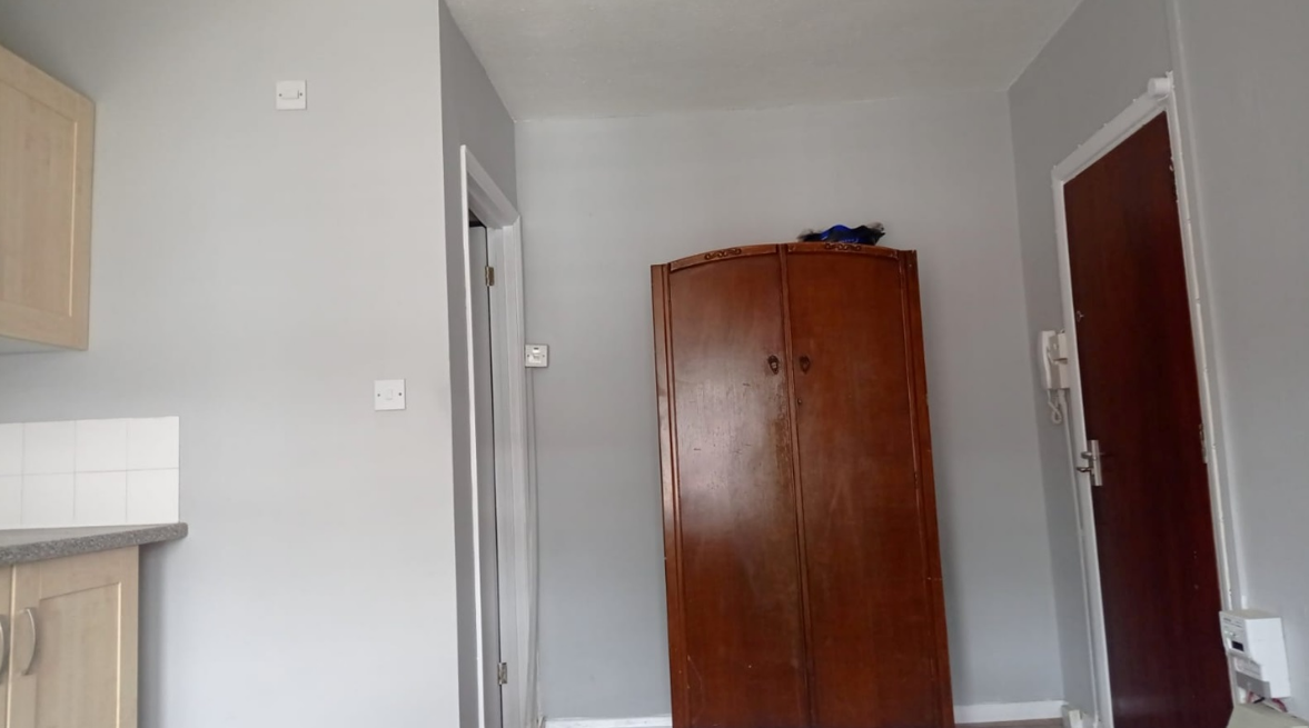 This tiny one-bedroom flat in South London with the bed next to the oven has gone on the market and is asking just under $2k in monthly rent