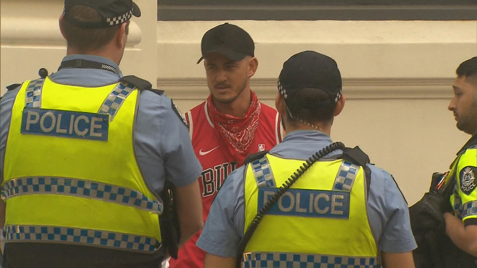 When police in Perth received several calls about an 'armed man' outside a city jewellery shop, they rushed to the scene and shut down the road.The man was wearing a bullet-proof SWAT vest and brandishing what appeared to be an assault rifle outside Linneys Jewellery store, they were told.