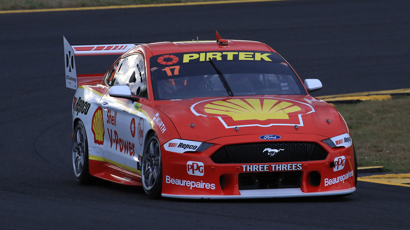 Scott McLaughlin won the opening race of the Supercars round at Sydney Motorsport Park.