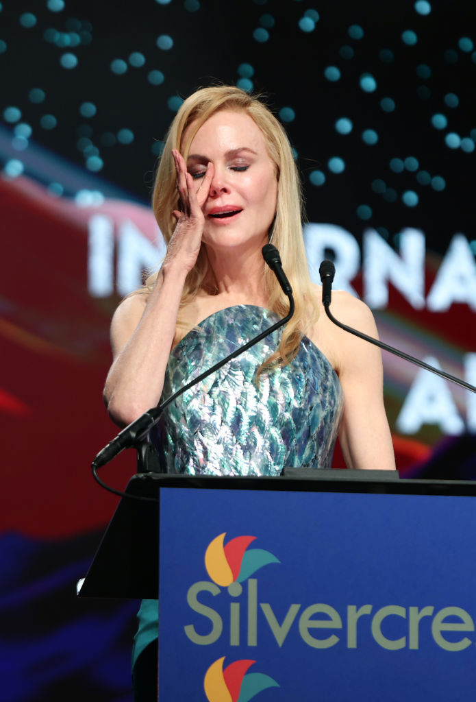 PALM SPRINGS, CALIFORNIA - JANUARY 03: Nicole Kidman accepts the International Star Award onstage during the 36th Annual Palm Springs International Film Awards at Palm Springs Convention Center on January 03, 2025 in Palm Springs, California. (Photo by Matt Winkelmeyer/Getty Images for Palm Springs International Film Society)