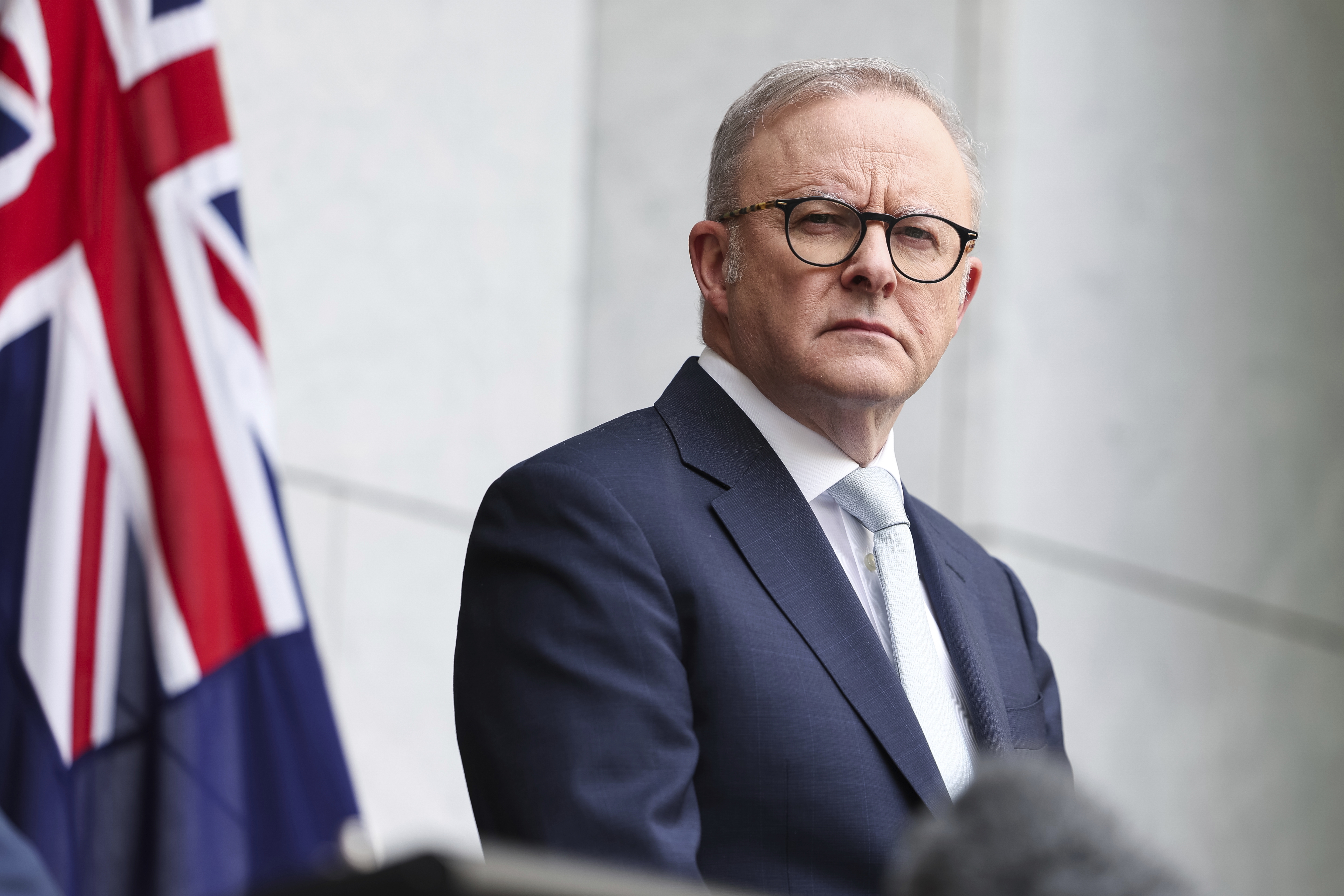 Prime Minister Anthony Albanese at a press conference at Parliament House in Canberra on Tuesday 26 August 2025.