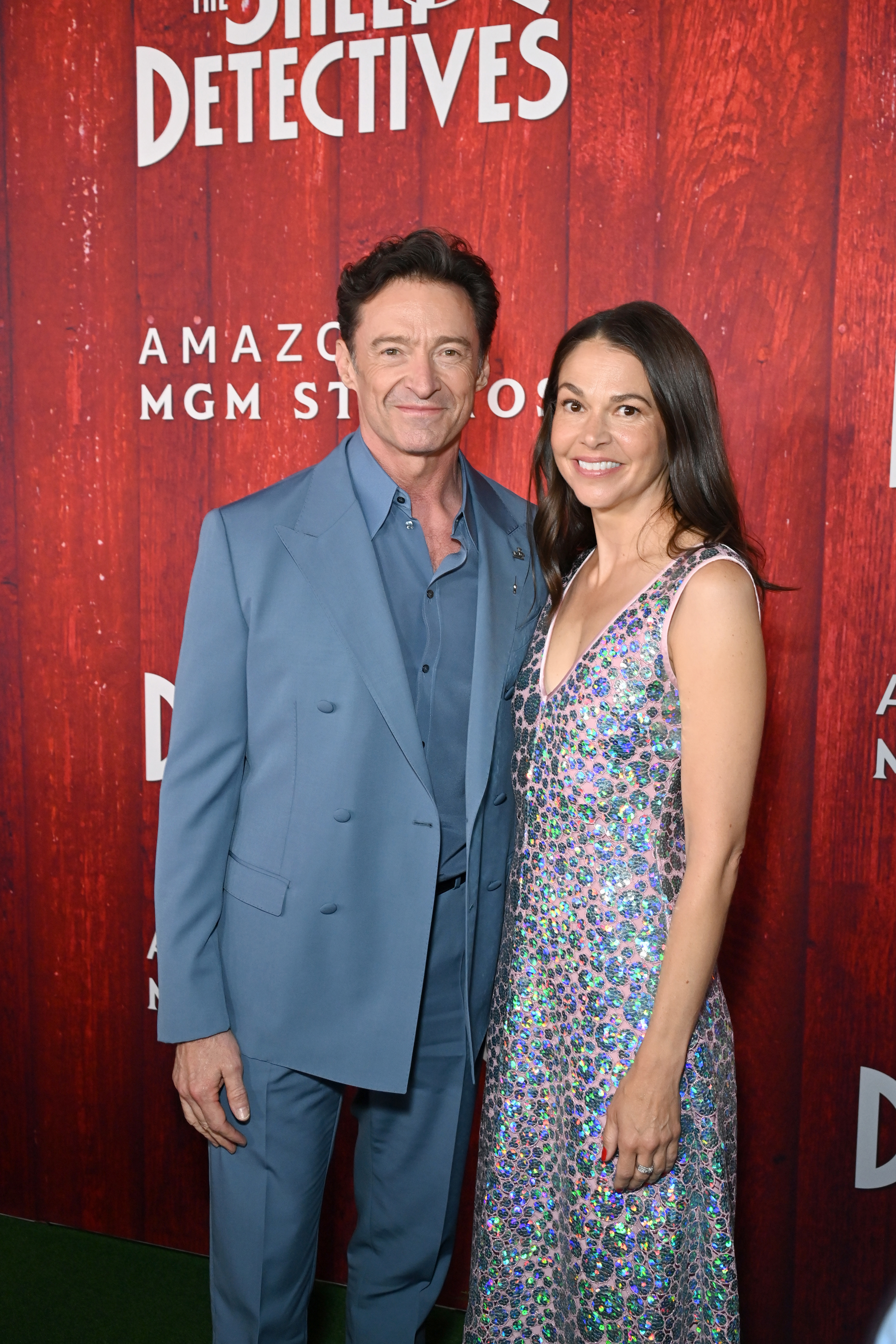 Hugh Jackman and Sutton Foster attend NY Red Carpet and Premiere of Amazon MGM Studio's 