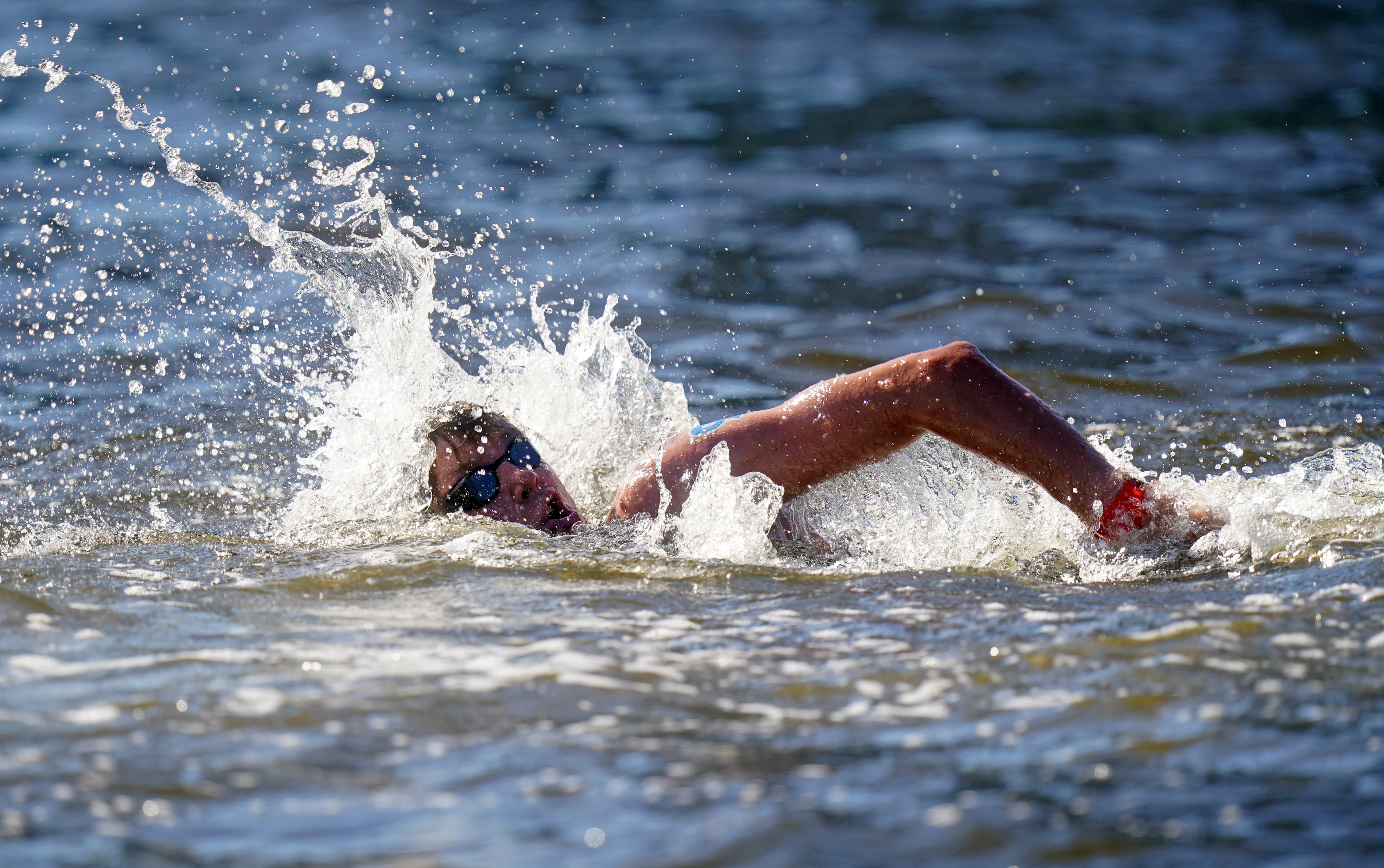 Great Britain's Hector Pardoe during the 10km marathon swim.