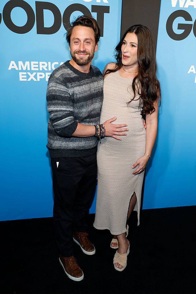  Kieran Culkin and Jazz Charton attend "Waiting For Godot" opening night at the Hudson Theatre on September 28, 2025 in New York City. (Photo by John Lamparski/Getty Images)