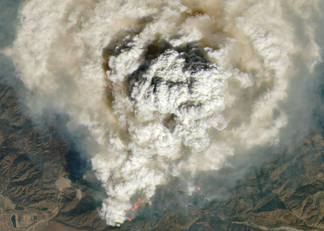 California's Line Fire is burning so intensely that it created its own weather