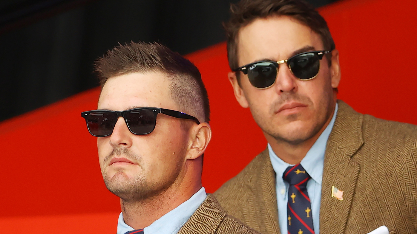 Bryson DeChambeau (left) and Brooks Koepka at the Ryder Cup opening ceremony.