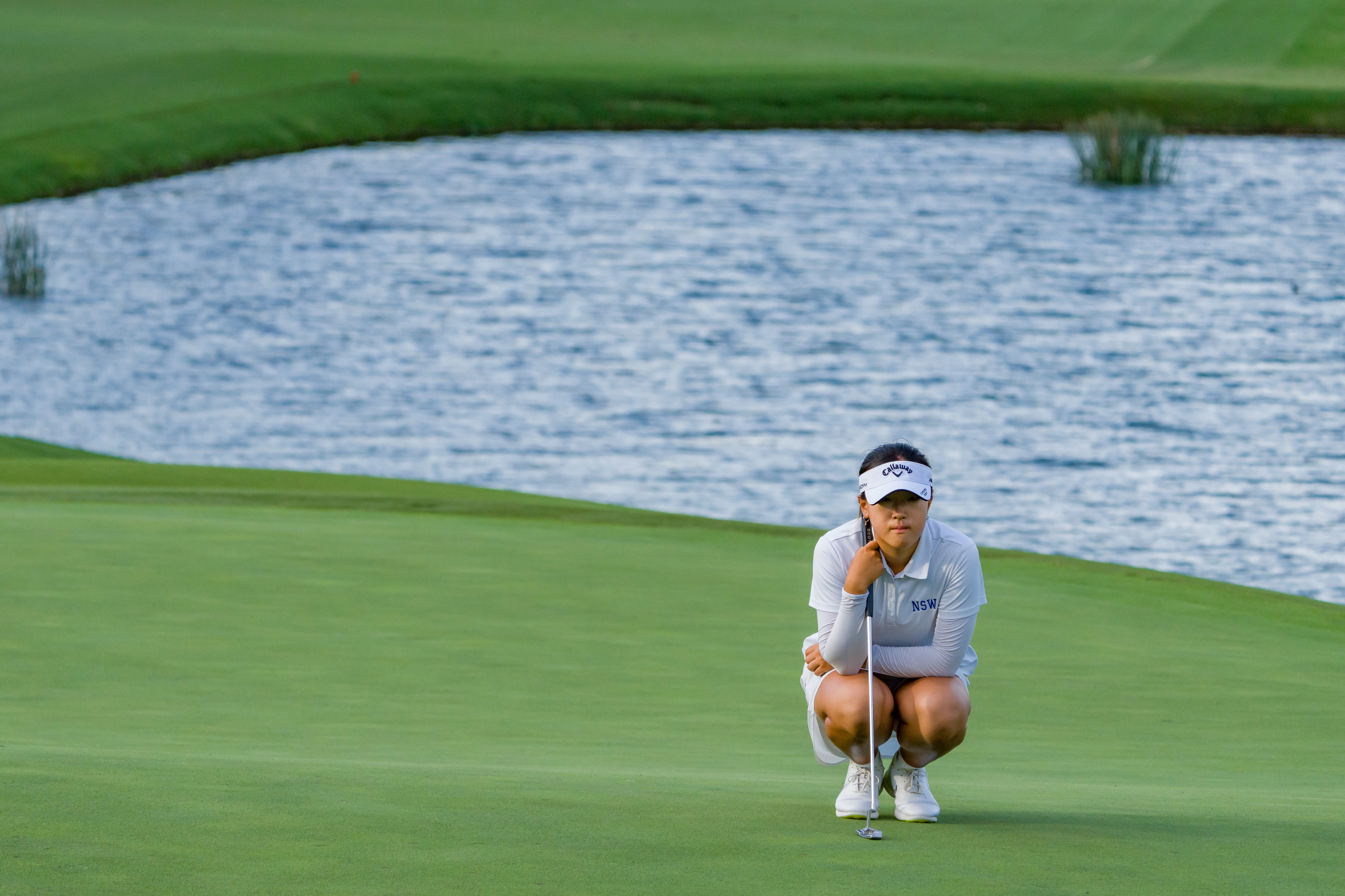 Rachel Lee of Australia lines up her putt on the 9th green during the ISPS HANDA Australian Open at The Australian Golf Course on December 01, 2023 in Sydney, Australia. (Photo by Andy Cheung/Getty Images)