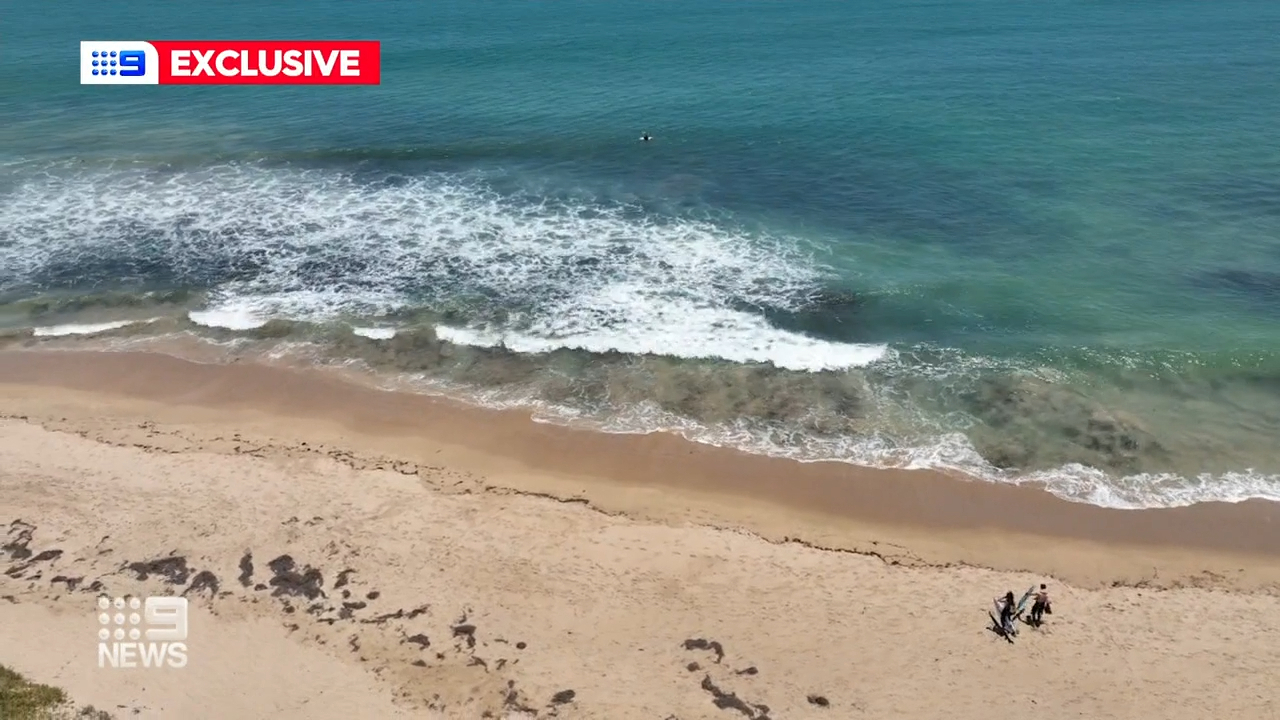 A 15-year-old boy has survived a terrifying brush with a shark after he was almost knocked off his surfboard at a Mandurah beach.