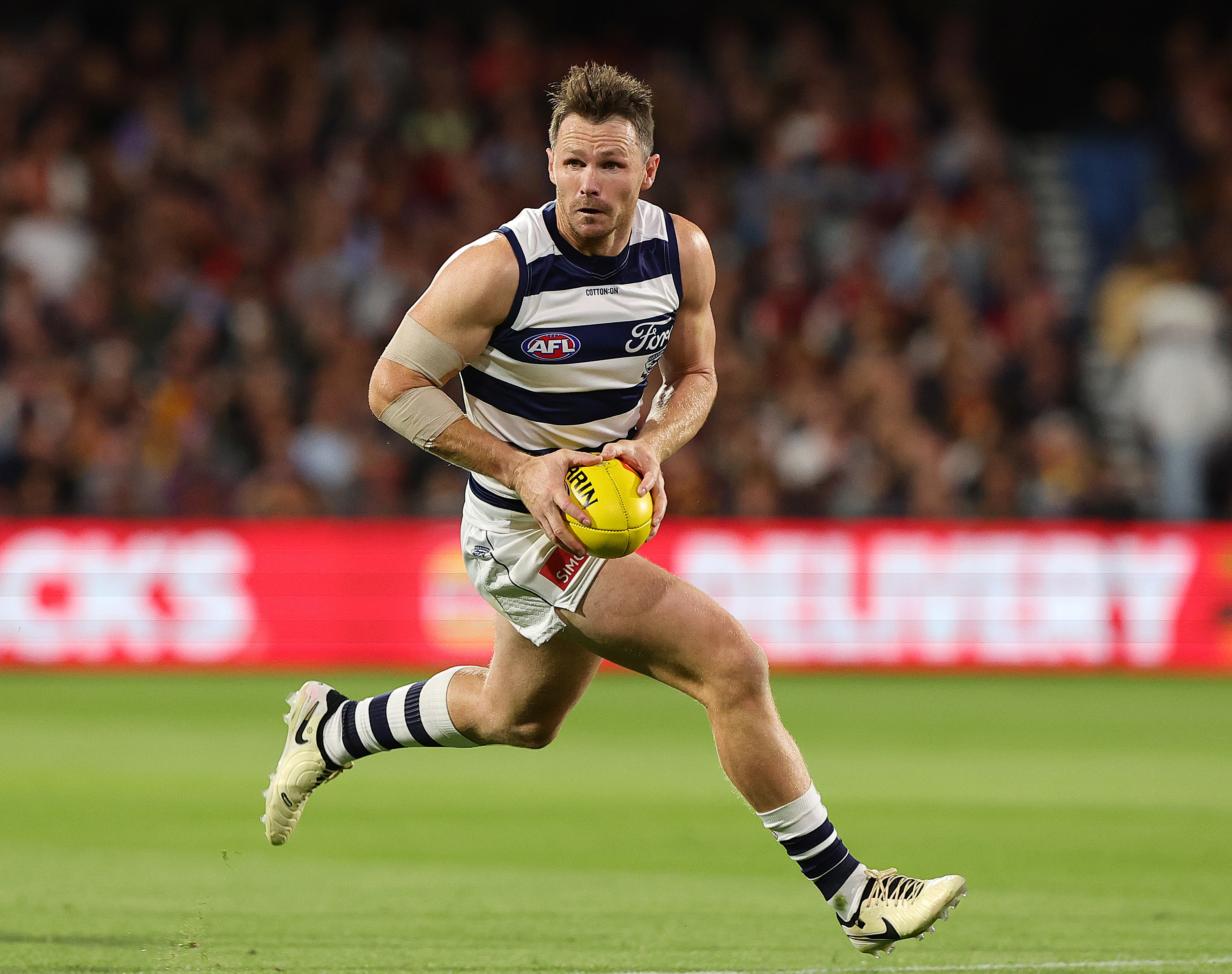Patrick Dangerfield was subbed late due to a hamstring complaint.