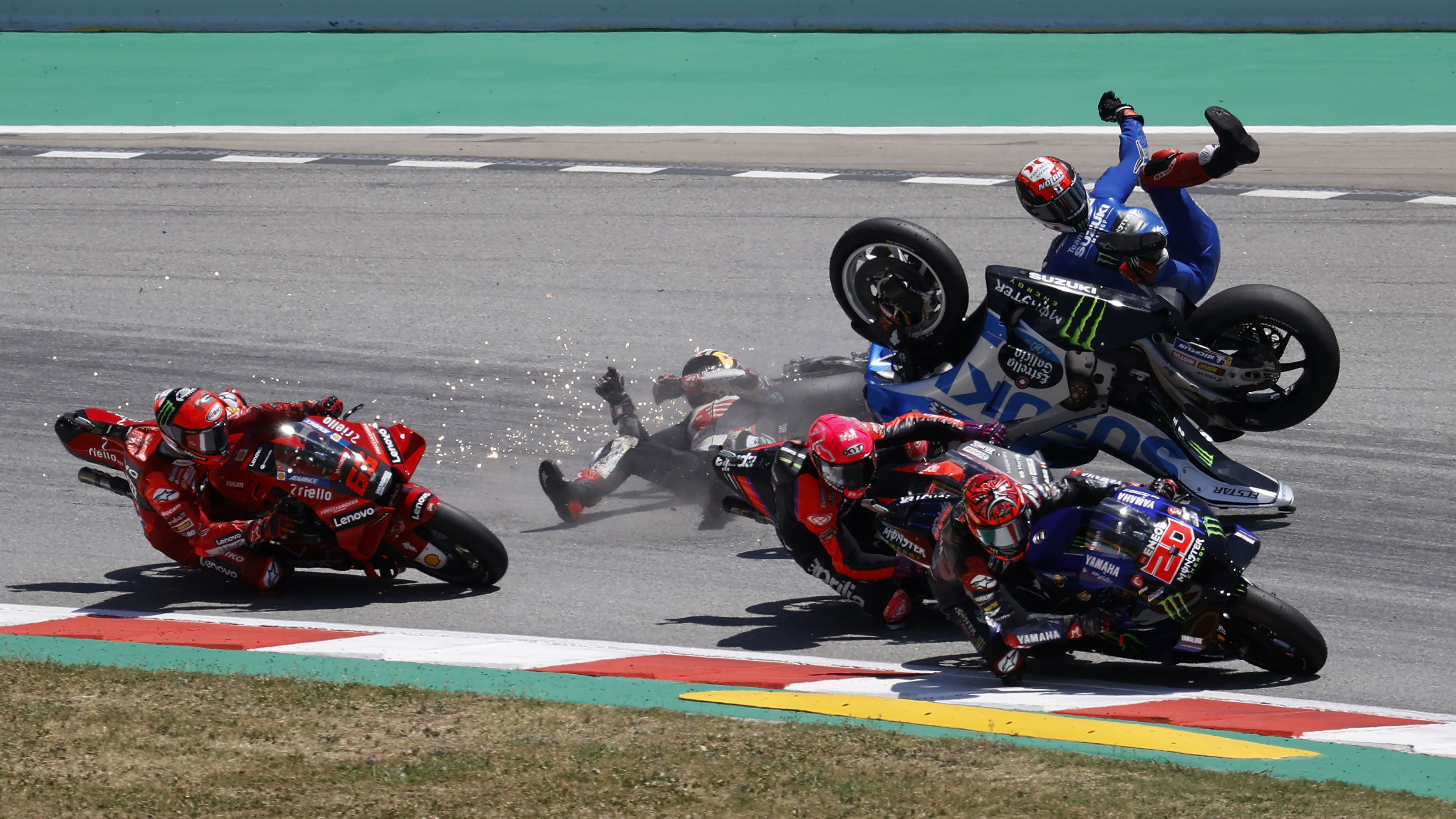 MotoGP Catalan GP crash Takaaki Nakagami criticised by rivals after turn one collision