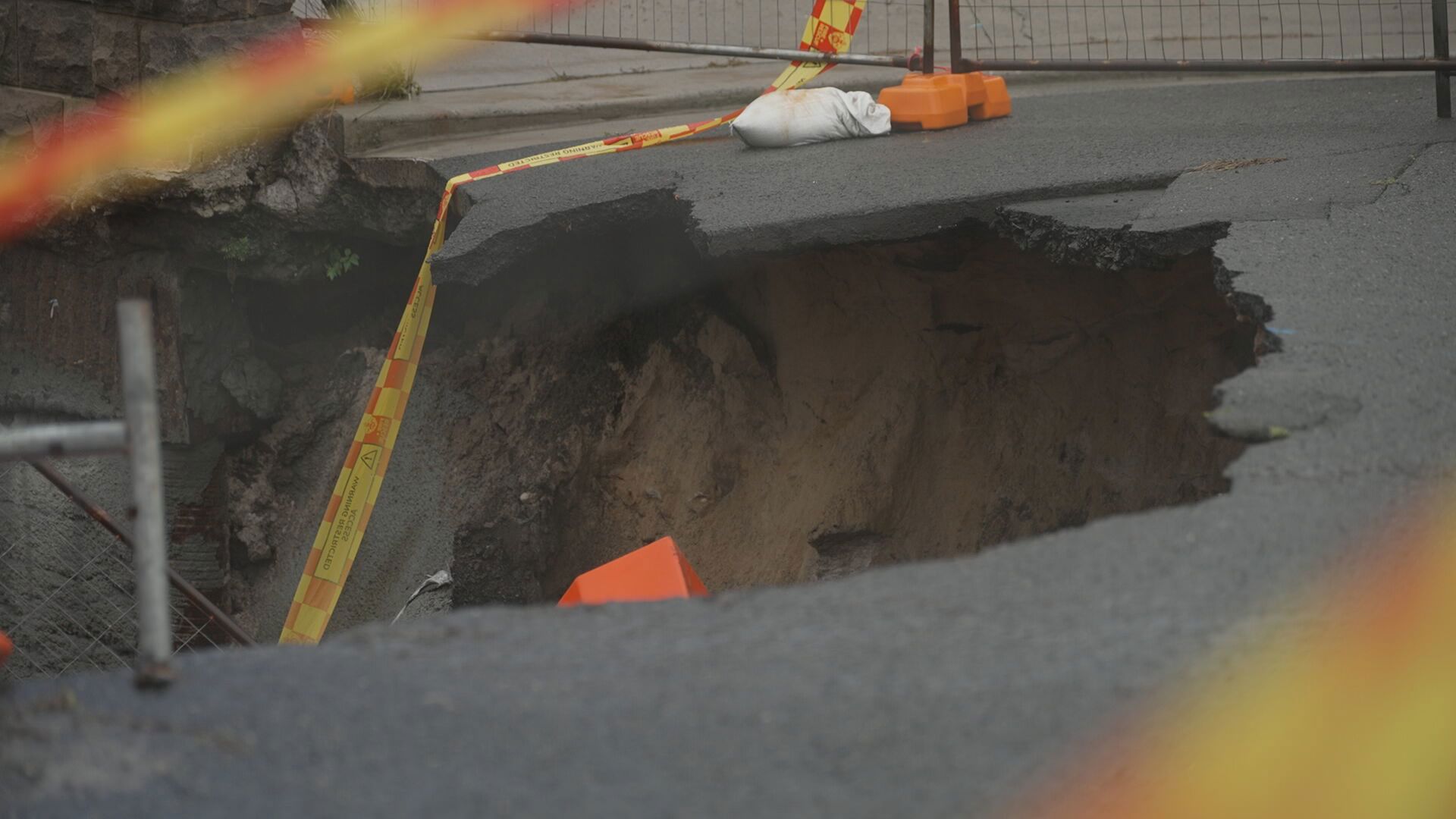 A sinkhole opened up in Dover Heights