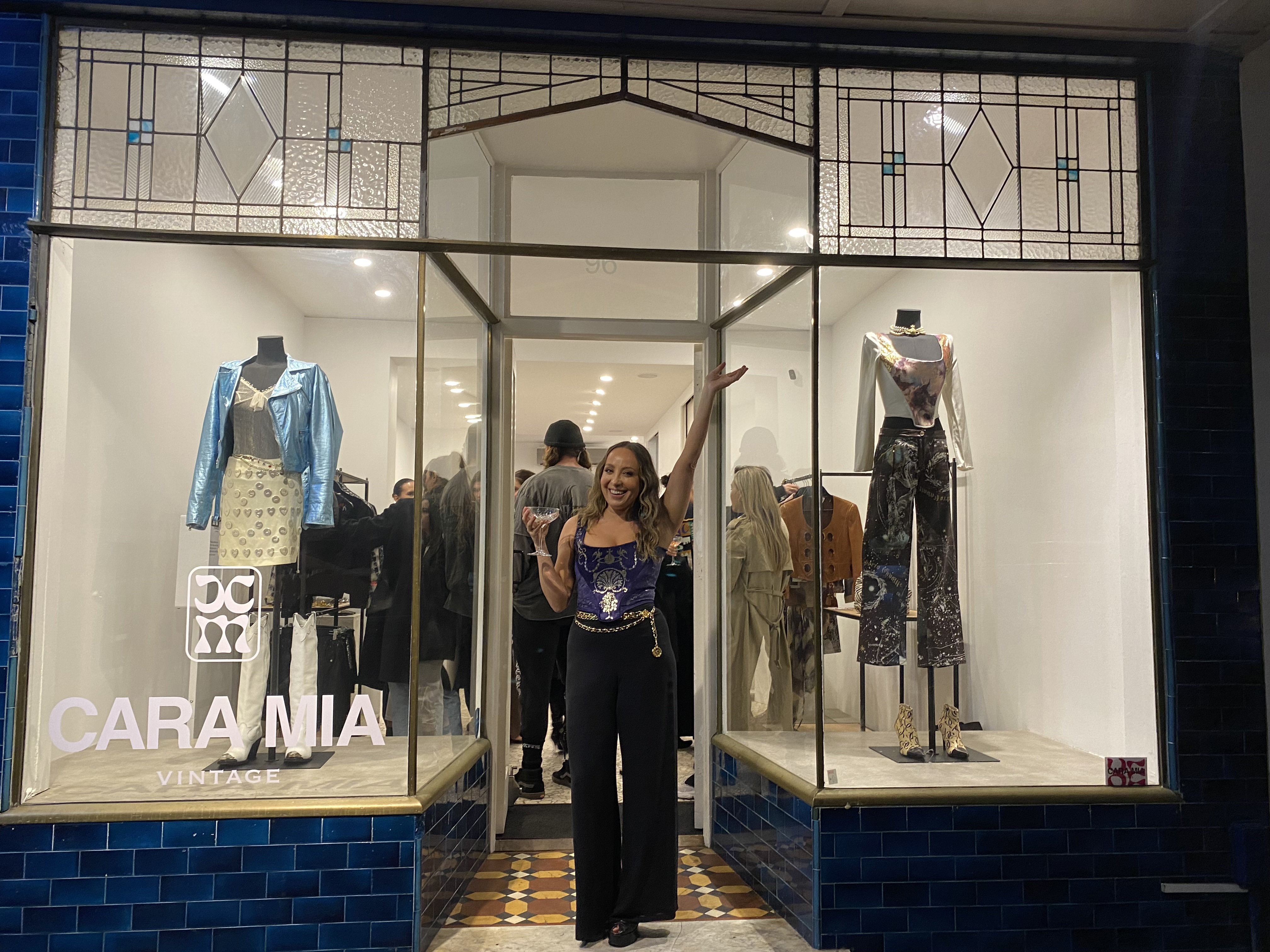 Cara Mia Vintage sources second hand designer items and sells them online, helping combat fast fashion practices.