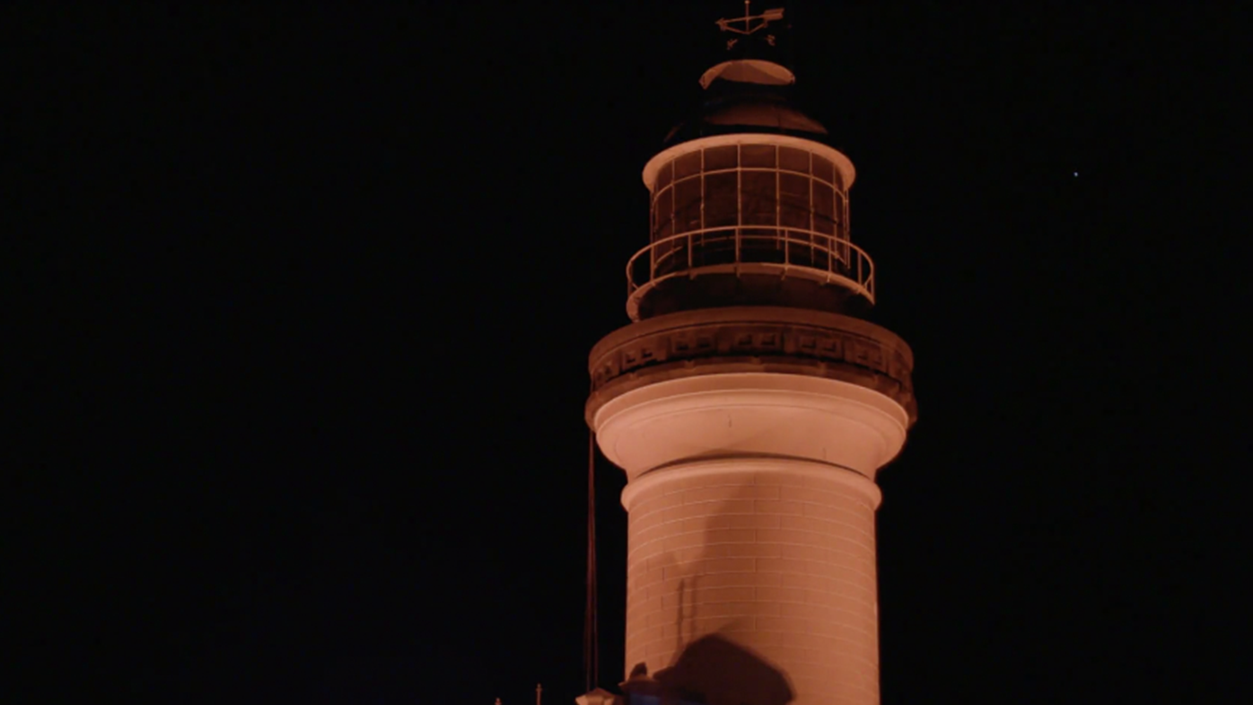 The Byron Bay lighthouse glowed red in honour of Théo Hayez.