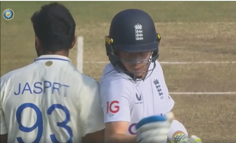 Ollie Pope and Jasprit Bumrah clashed.