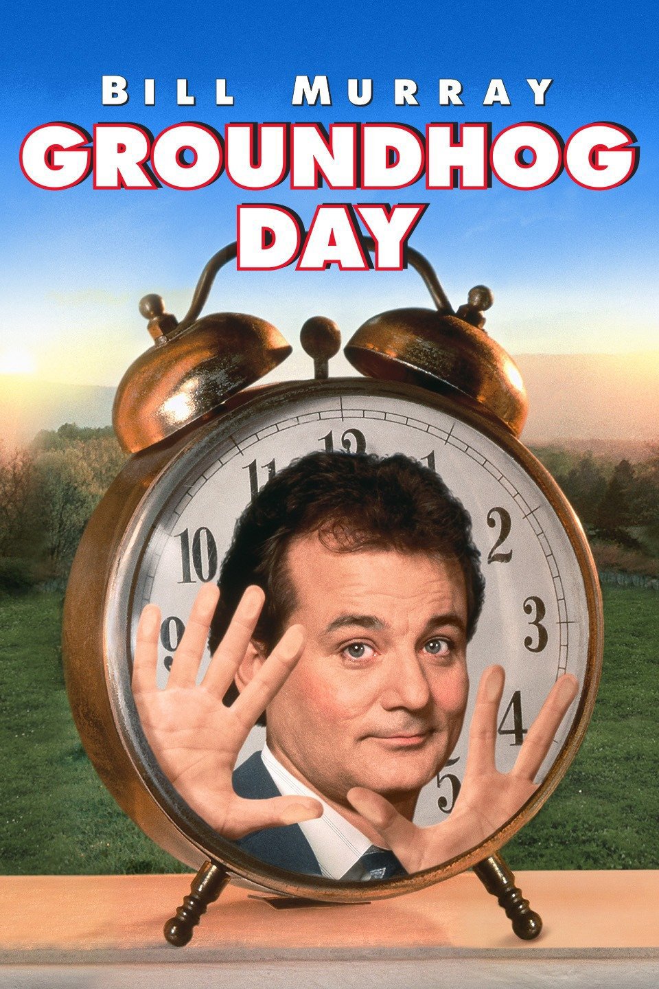 Bill Murray en la portada de la película Groundhog Day (1993)