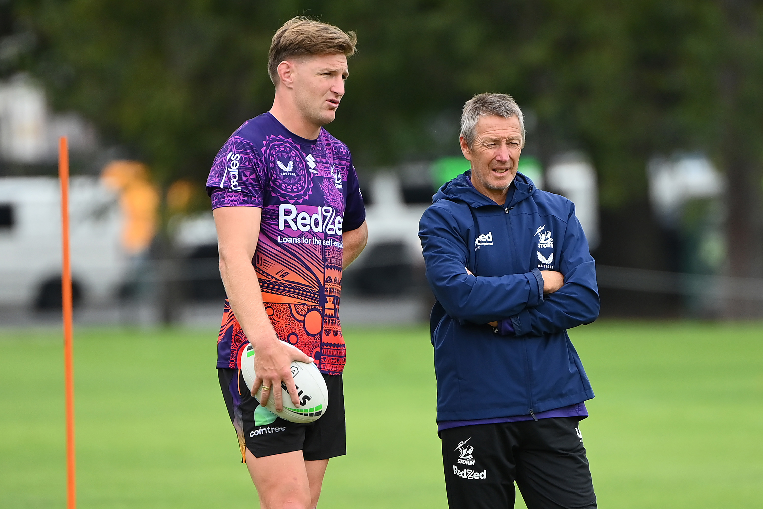 NRL news 2023 Jordie Barrett at Melbourne Storm training with Craig Bellamy