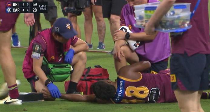 Kiddy Coleman was subbed off with a hyper extended knee.