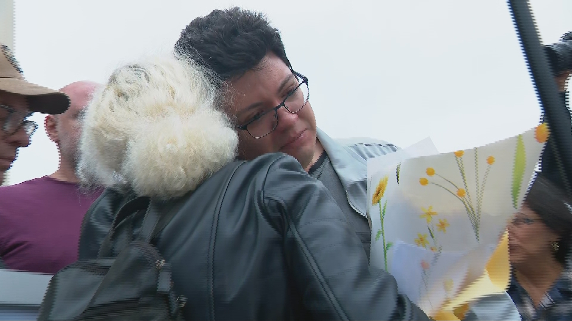 The grieving family of 10-year-old Matilda, the youngest victim of the Bondi Beach terror attack, have spoken through their tears as they paid tribute to her at a vigil tonight.