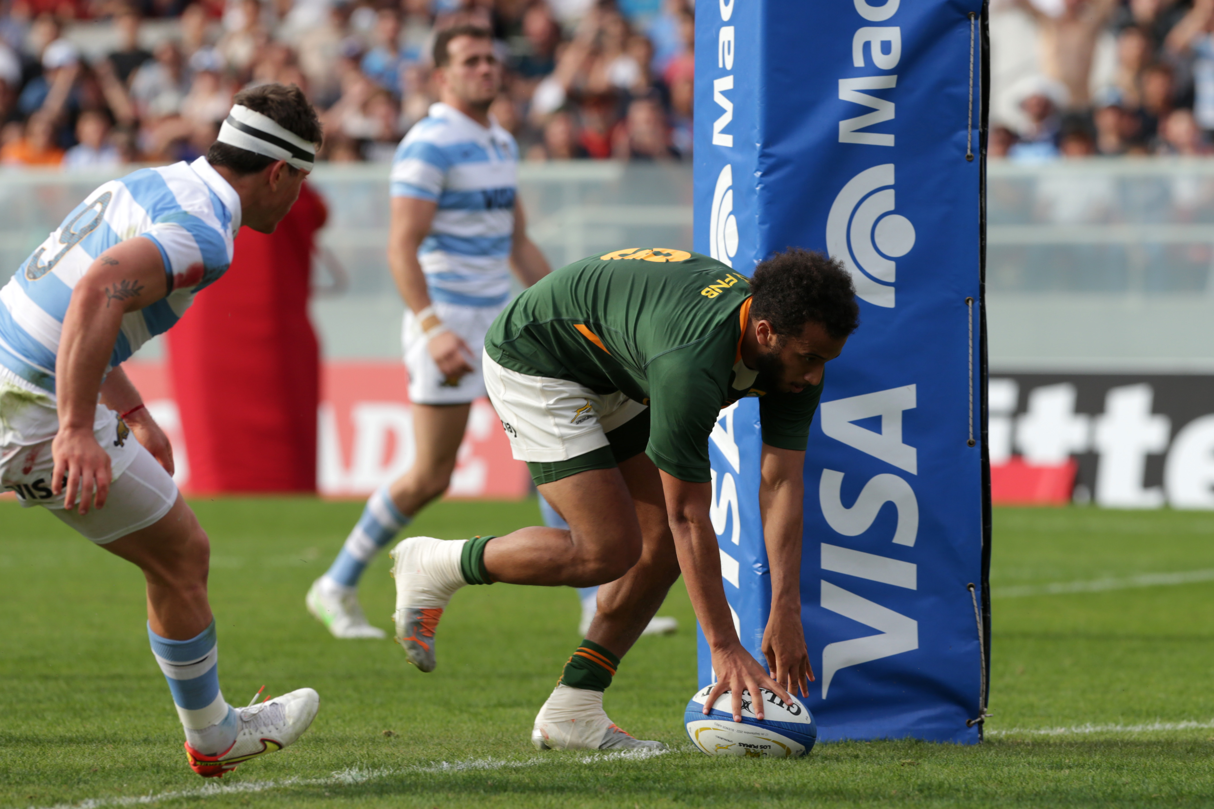 South Africa on their way to victory over Argentina.