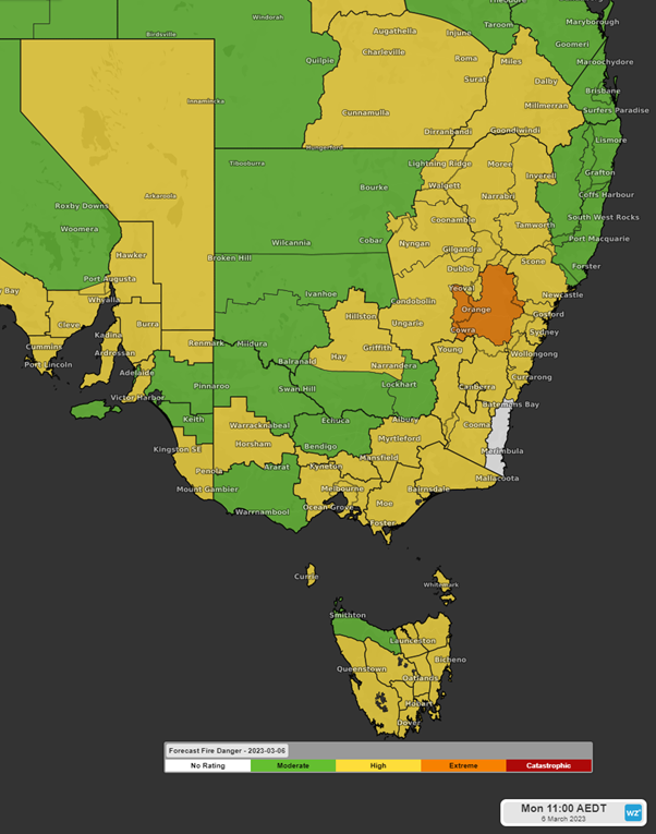 Heatwave expected in eastern-southerly Australian states 